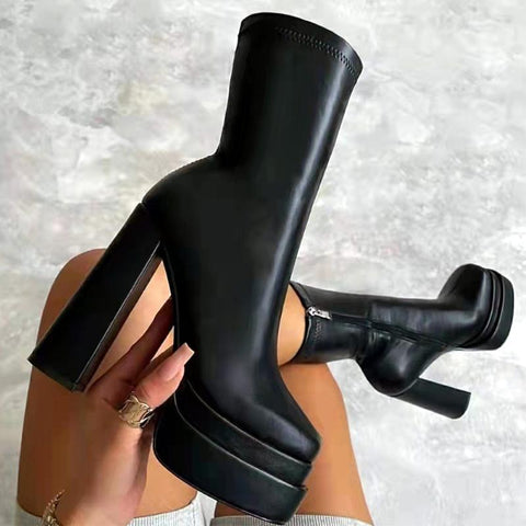 Designer Women Winter 2023 Platform Ladies Leather-BS01000-Veeddydropshipping