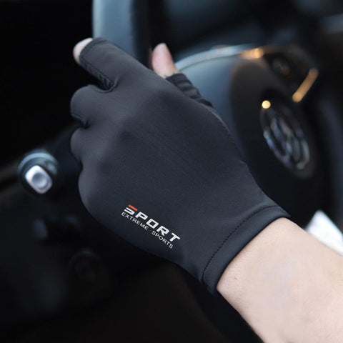 Ice Silk Half-finger Cycling Gloves for Men and Women Outdoor Sports Fitness -OS00990-Veeddydropshipping