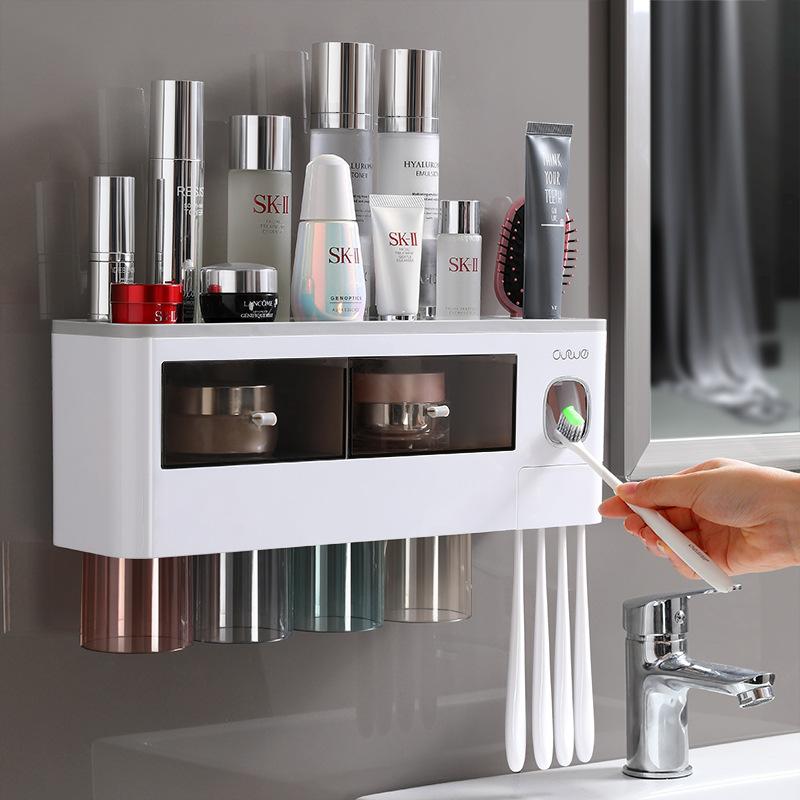 Magnetic Adsorption Inverted Toothbrush Holder-HA01016-Veeddydropshipping