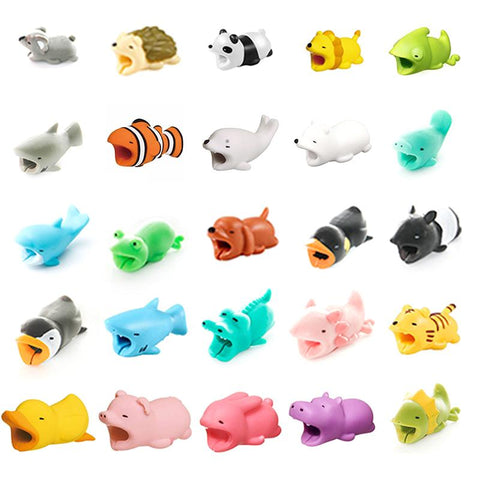 3PCS Cute Cartoon Phone Charger Cable Wire Protective Case Saver Data Line Protector-PA00891-Veeddydropshipping