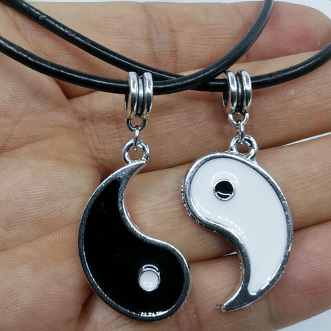 Necklace For Couple  Friendship Yin Yang Pendants -JW01208-Veeddydropshipping