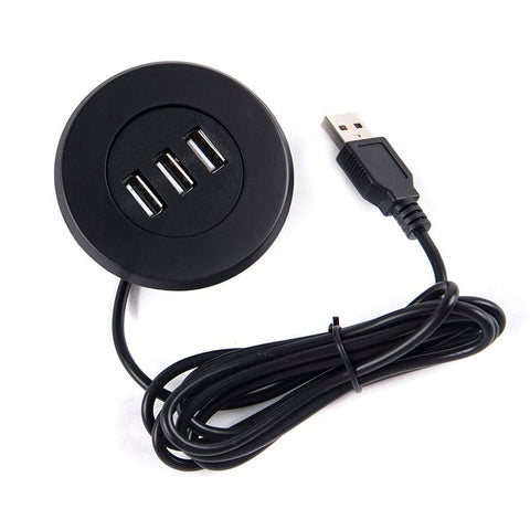 150cm Grommet Hole In-Desk Mounting 3 Ports USB 2.0 Hub For Laptop PC Computer-CE00148-Veeddydropshipping