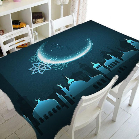 Muslim Mosque Ramadan Tablecloth Kitchen Rectangle Tablecloth-HA00410-Veeddydropshipping