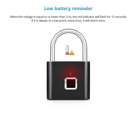 Portable Anti-theft Fingerprint Padlock Zinc-CO00589-Veeddydropshipping