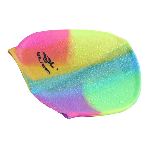 2021 Silicone Swimming Cap Adults Waterproof Summer Swim Pool Cap Elastic -OS00036-Veeddydropshipping