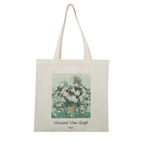 Bag Van Gogh Morris Vintage Oil Painting Zipper Books Handbag-BS00167-Veeddydropshipping