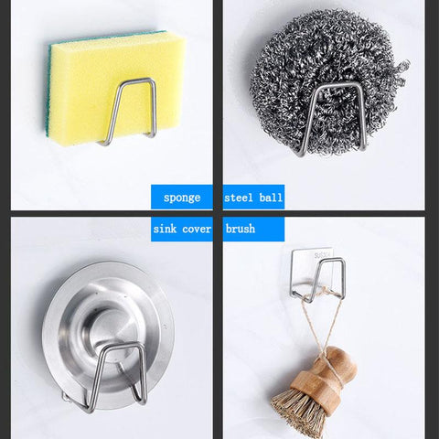 Kitchen Punch-Free Sink Rag Sponge Storage-HA00859-Veeddydropshipping
