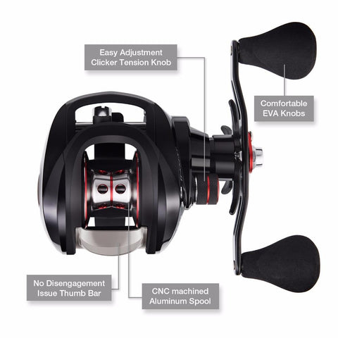 Torrent Fishing Reel 8.1kg Carbon Drag 7.1:1 5.3:1 Gear Ratio 6 Bearings Magnetic Brake -OS00434-Veeddydropshipping