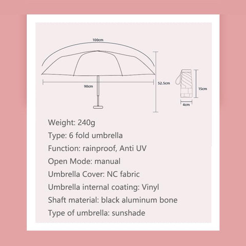 Portable Mini Sun Umbrella Pocket Rain Umbrellas-HA01158-Veeddydropshipping