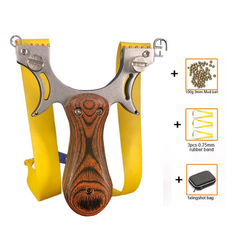 Quality Stainless Steel Catapult with Flat Rubber Band Outdoor Shooting-OS01443-Veeddydropshipping