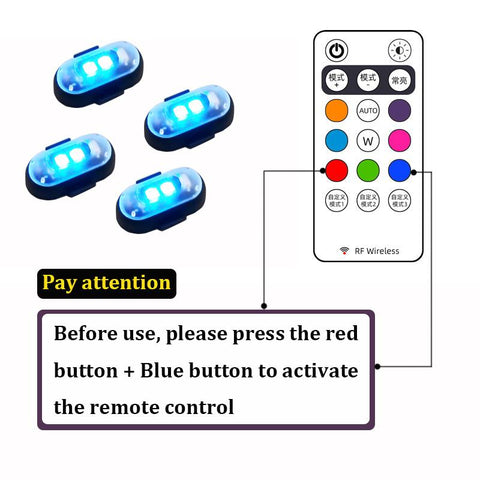 Motorcycle LED RGB Warning Light Universal Car Flash Signal Light-AM00006-Veeddydropshipping