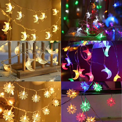Moon Star LEd Light String Eid Mubarak Decoration for Home Ramadan-TI00948-Veeddydropshipping