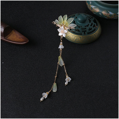 U-shaped Pearl Flower Hair Accessories Jewelry -JW00514-Veeddydropshipping