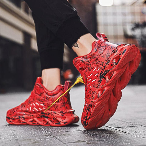 Graffiti Shoes 45 High Top Sneakers 46 Basketball Shoes-BS01410-Veeddydropshipping