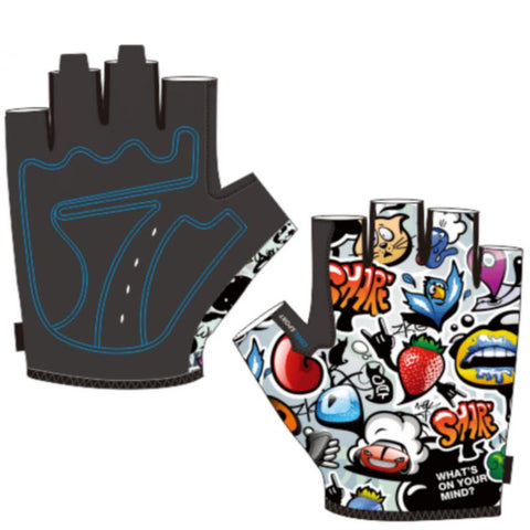 New Mountain Bike Riding Outdoor Sports Fitness Short Finger Children Half Gloves  -OS01077-Veeddydropshipping