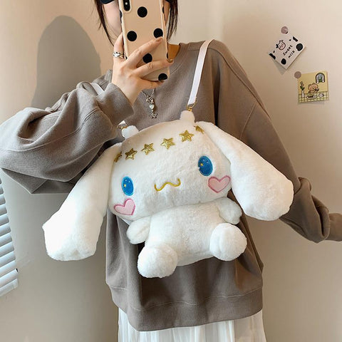 Sanrios Melody Kuromi Cinnamoroll Plush Kawaii Plushie Bag-TB00061-Veeddydropshipping