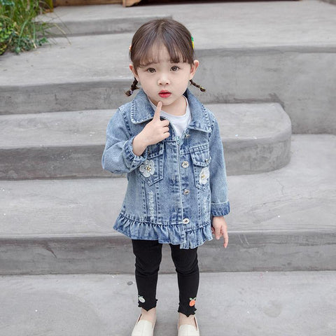 2023 Baby Girls Denim Jacket Spring Cardigan Coat For Kids Sweet Little-TB01027-Veeddydropshipping