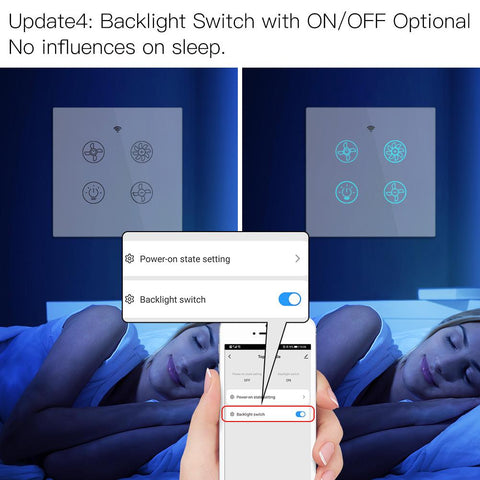 MOES New WiFi RF Smart Ceiling Fan Light Control Smart Life/Tuya APP-TI01127-Veeddydropshipping