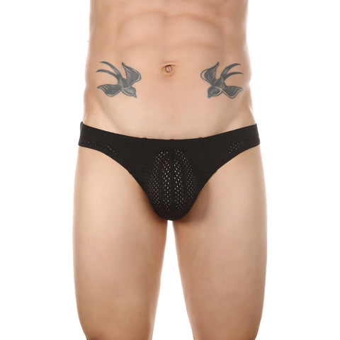 briefs Mesh Underwear Male Panties Sheer Hollow Underpants-MF01523-Veeddydropshipping