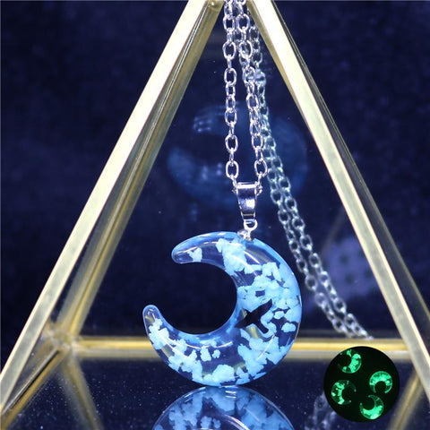 Rould Ball Moon Pendant Necklace Women -JW01172-Veeddydropshipping