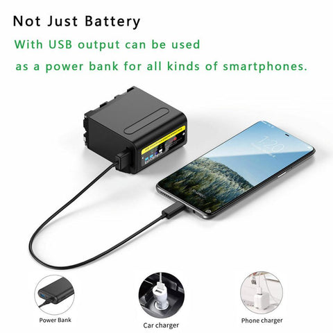 8800mAh NP-F980 NP-F970 NPF960 NPF970 Battery with USB Charge Output For Sony -CE00313-Veeddydropshipping