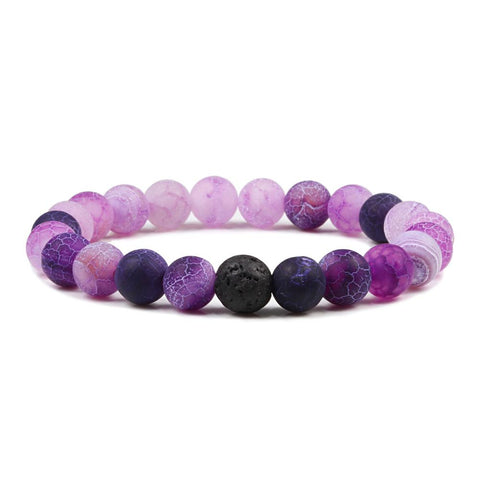 1-2PCS Beaded Bracelets Bangles Set Natural Lava Stone-JW00924-Veeddydropshipping