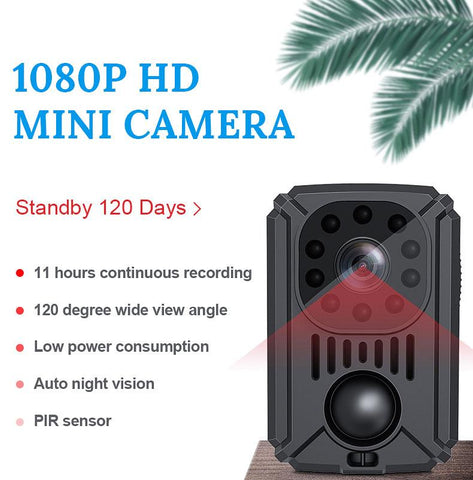 MD31 Mini PIR Video Camera Back Clip Photography DV Smart Camera HD 1080P Recorder-CE00315-Veeddydropshipping