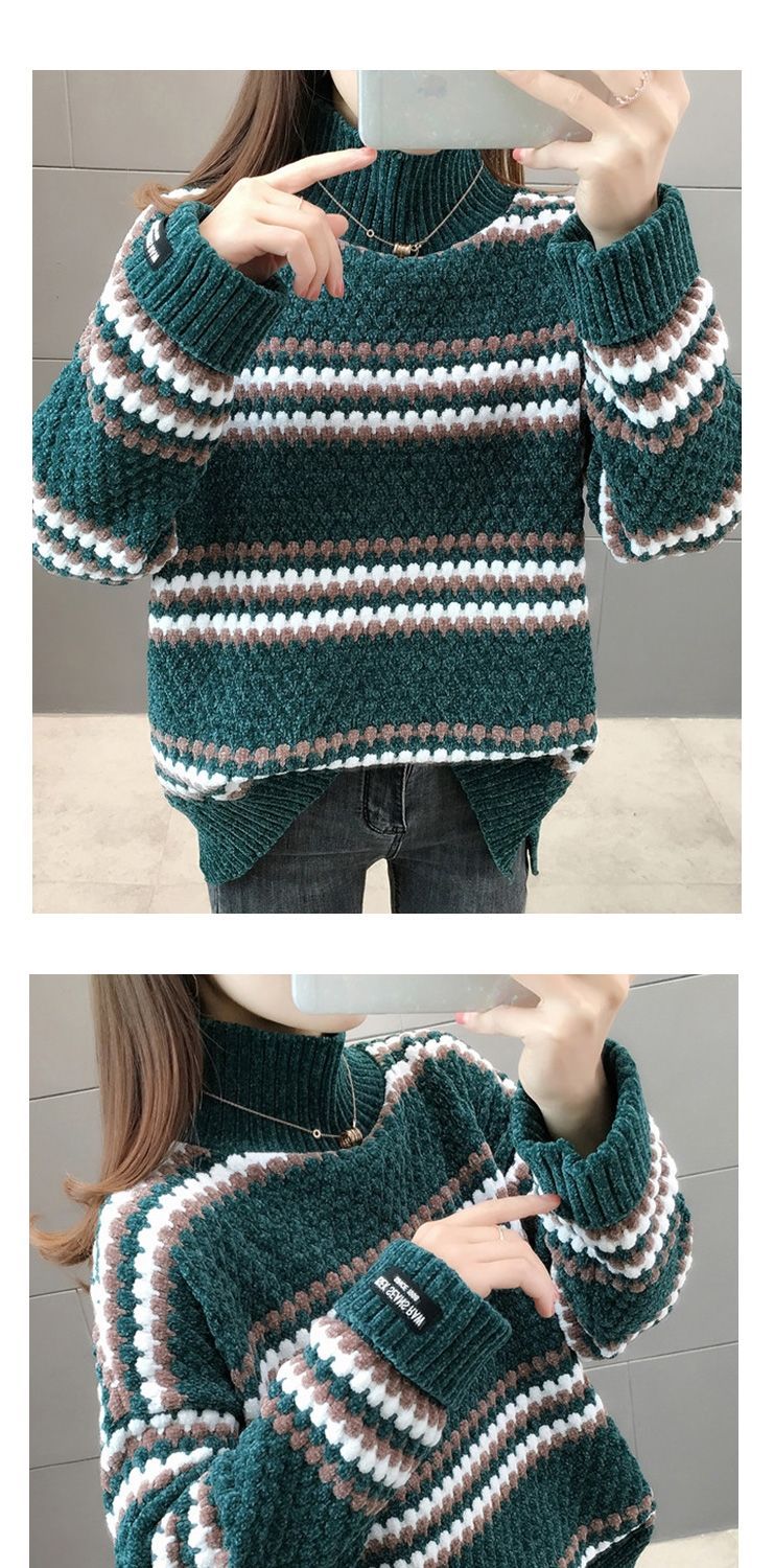 Women Warm Oversized Sweater Long Sleeve Pullover Jumper-Veeddydropshipping