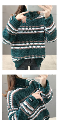 Women Warm Oversized Sweater Long Sleeve Pullover Jumper-Veeddydropshipping