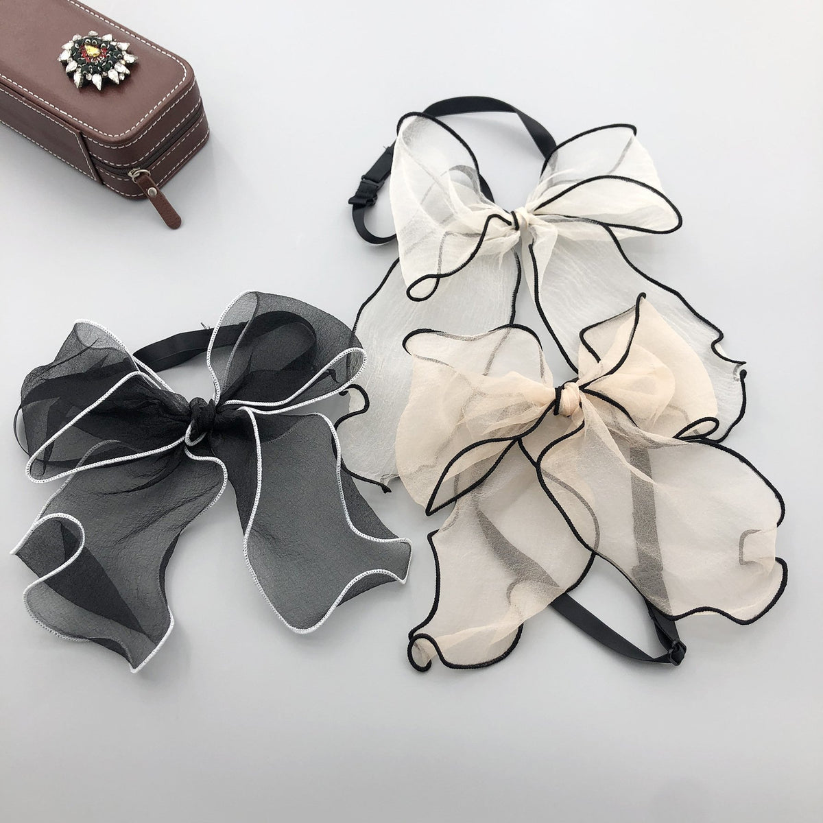 Bowknots Ties Women Detachable Collars-WF01243-Veeddydropshipping