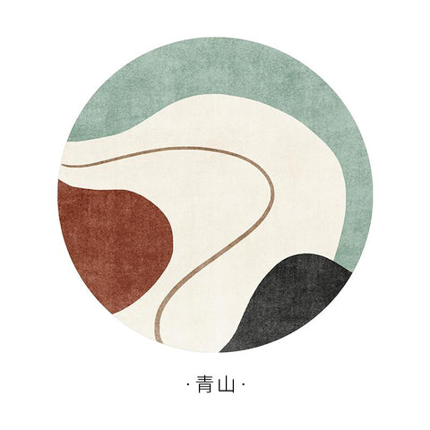 Modern Light Round Carpet Lounge Bedroom Mat-HA00551-Veeddydropshipping