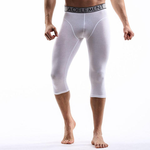 Modal Quality Sexy Pouch Panties Men&#39;s Boxer Running Long Leg Underpants for Men-MF01726-Veeddydropshipping