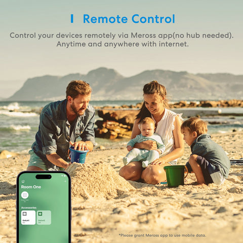 Meross HomeKit 2 In 1 WiFi Smart Plug Dual Outlet EU Smart Socket Remote-TI01111-Veeddydropshipping