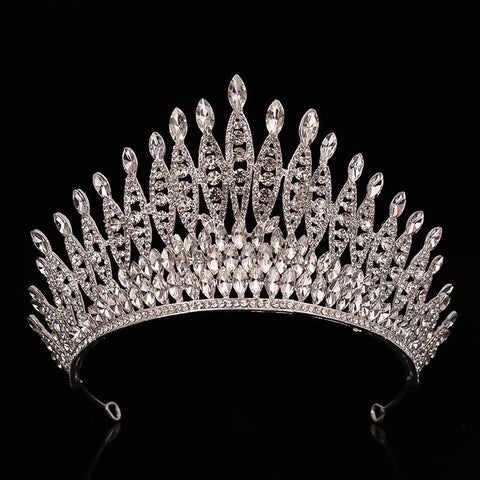 Diadem Queen Princess Tiaras Bridal Hair Jewelry Hair Accessories -JW00499-Veeddydropshipping