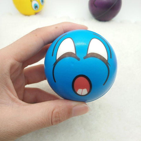 6pcs 6.3cm Stress Balls Grimace Smiley Laugh Face Soft Foam PU-TB01535-Veeddydropshipping