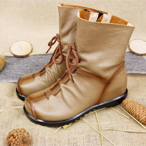 Autumn Winter Fashion Side Zipper Platform Boots Women-BS00981-Veeddydropshipping
