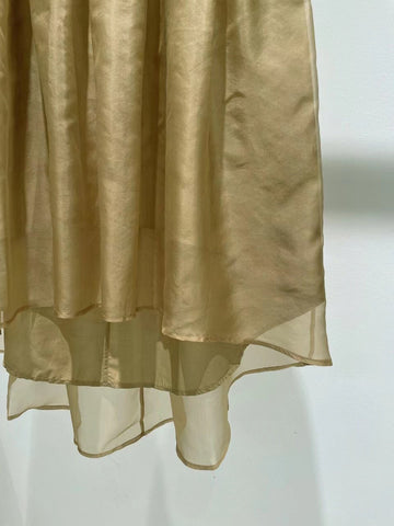 Women Casual Style Trim Asymmetric Organza Skirt-WF00385-Veeddydropshipping