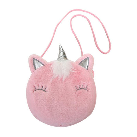 Horse Unicorn Plush Messenger Bag , Small Coin Purse-BS00411-Veeddydropshipping