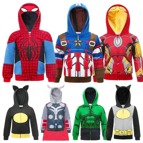 Superheroes Spiderman Boys Hoodies Christmas Iron Man Sweatshirt Kids-TB01330-Veeddydropshipping