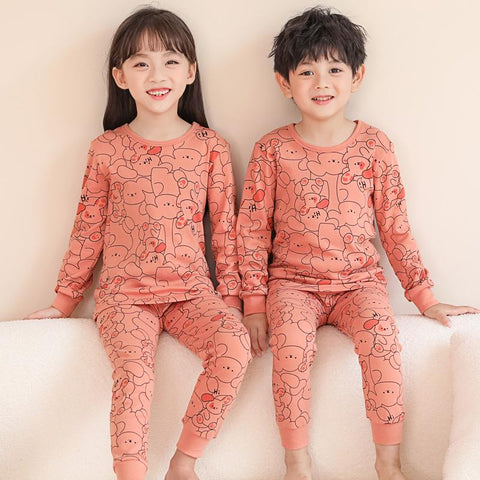 Kids Pajamas Christmas Sleepwear for Boys Girls Cotton Set Autumn-TB01074-Veeddydropshipping