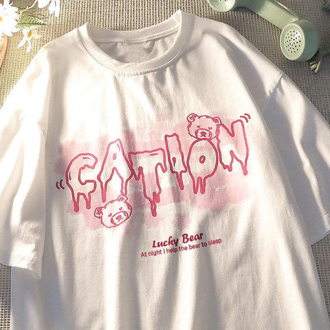 Women T-shirt Japanese Short Sleeve T-shirt-WF00067-Veeddydropshipping