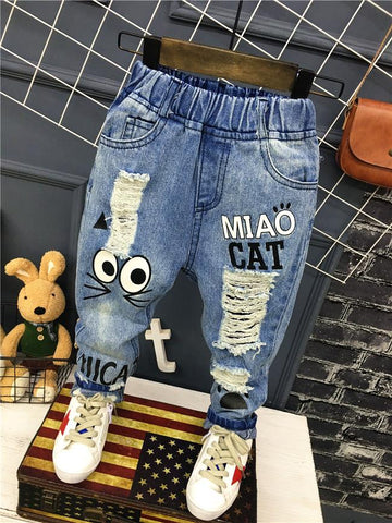 Baby Boys Girls Jeans Pants New 2019 Children Trousers 1-7Yrs Boys Girls-TB01288-Veeddydropshipping