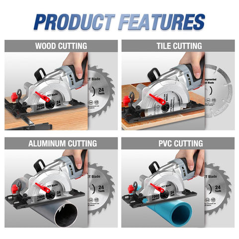 Electric Circular Saw With Diamond Blade Power Tools-TI00028-Veeddydropshipping