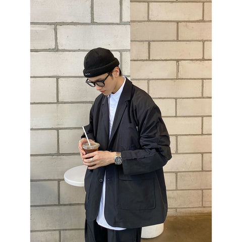 Of The Black Loose Casual Suit Jacket Autumn And Winter-MF01299-Veeddydropshipping