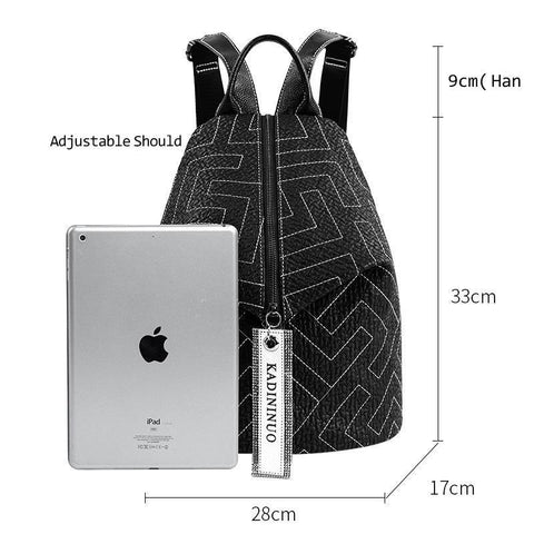 Fashion Brand All-match Leather Women&#39;s Backpacks Personalized Travel-BS00066-Veeddydropshipping