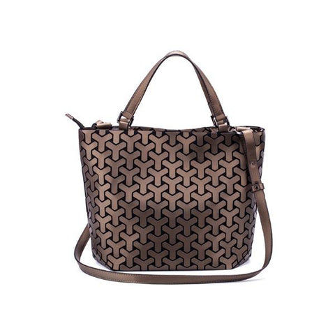 Holographic reflective geometric bags for women Quilted Shoulder-BS00155-Veeddydropshipping