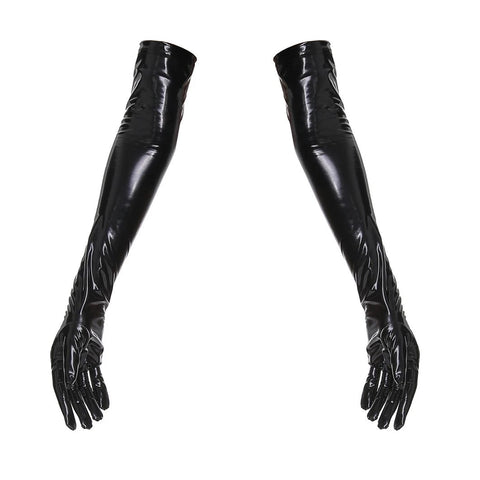 Women Faux Leather Elbow Glove Cosplay-WF01608-Veeddydropshipping