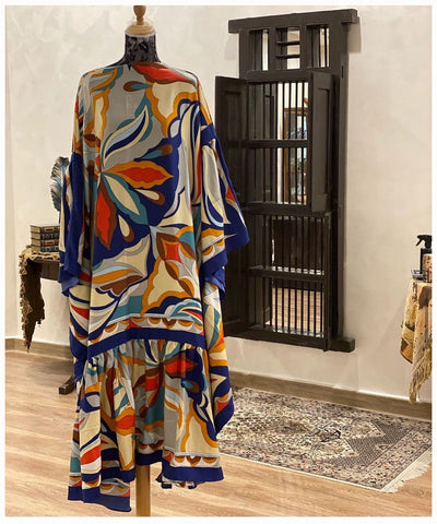 Oversize Traditional Muslim Maxi Dress-WF01702-Veeddydropshipping