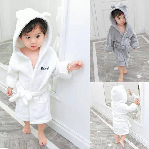 EuerDoDo Children&#39;s Bathrobe For Boys Girls Warm Long Sleeve-TB01054-Veeddydropshipping