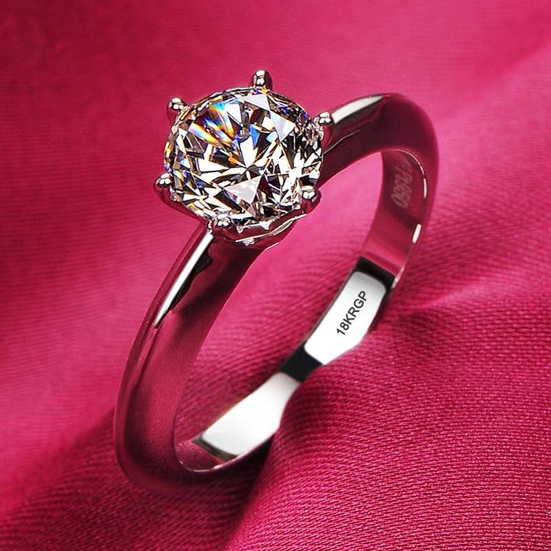 Women High Quality Zircon Ring Silver Wedding Bridal Jewelry  -JW00561-Veeddydropshipping
